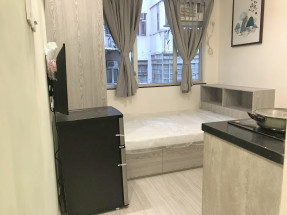  開間，有基本傢私電器，平地電梯，有保安，有洗衣機，煮食爐，抽油煙機，歡迎約睇