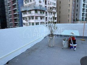 Roof, walk up building, open plan studio