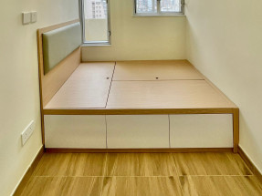 開放式間隔，有部分傢私電器