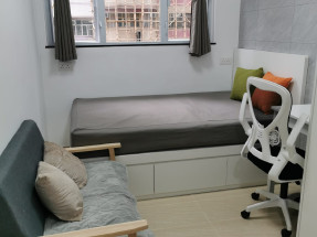 開放式空間，齊傢私電器，包wifi，有大衣櫃，雙人床，旺市區，歡迎約睇