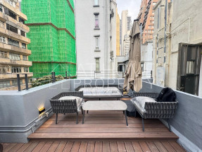 Roof, walk up building, newly renovated, furnished