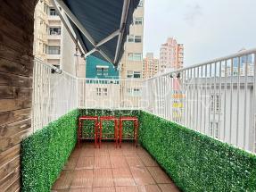Terrace, nice deco, convenient location